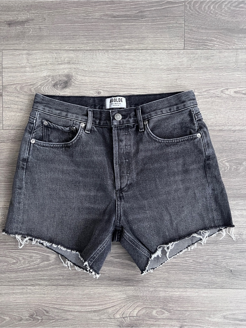 AGOLDE Micah Shorts Size 26 Helix Gray Wash Boyfriend Relaxed Fit Grunge Retro